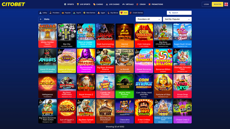 CitoBet — Games lobby