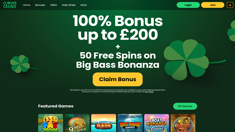 Clover Casino — Homepage