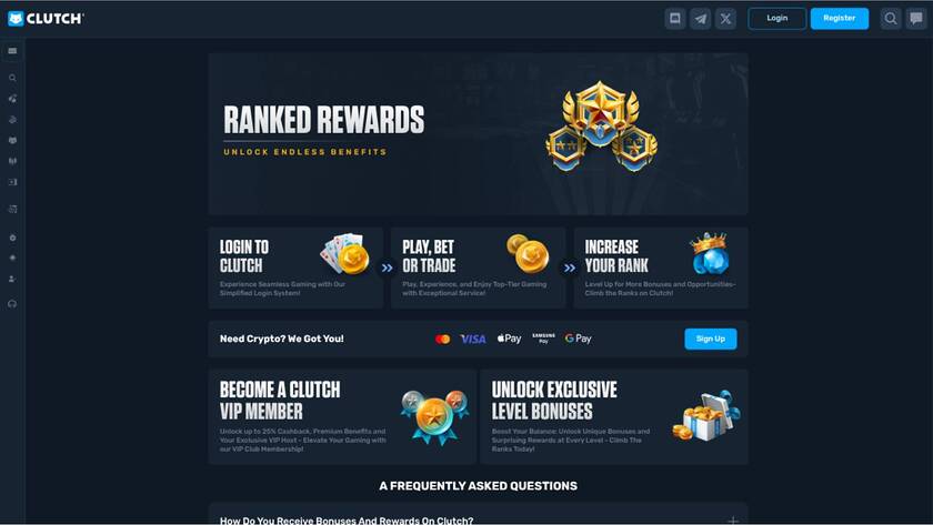 Clutch Casino — VIP section