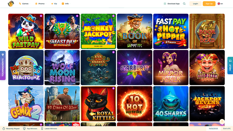 Cobber Casino — Games lobby
