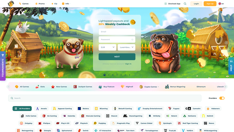 Cobber Casino — Homepage
