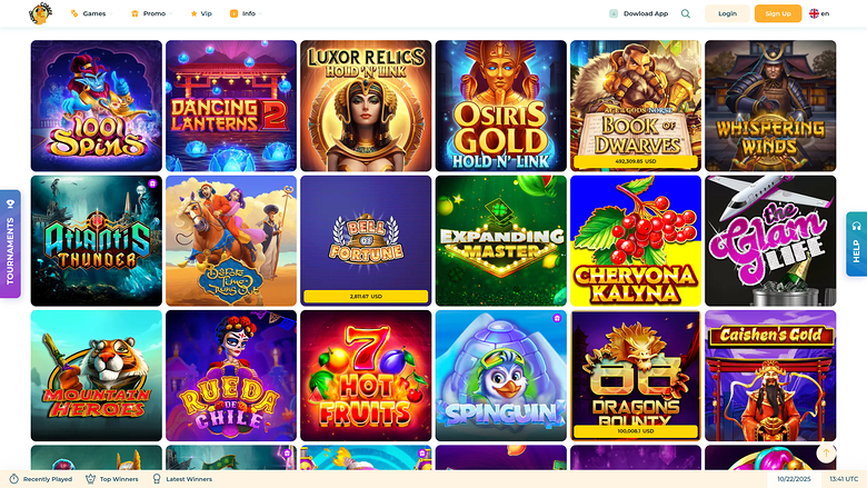 Cobber Casino — Jackpot games