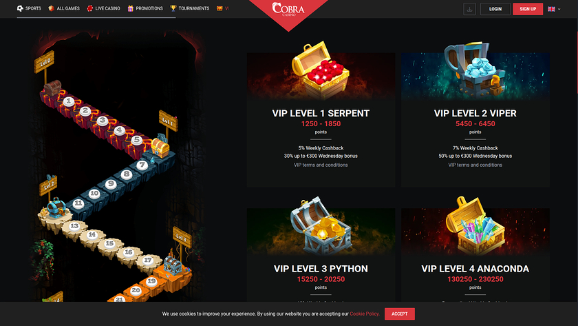 Cobra Casino — VIP section