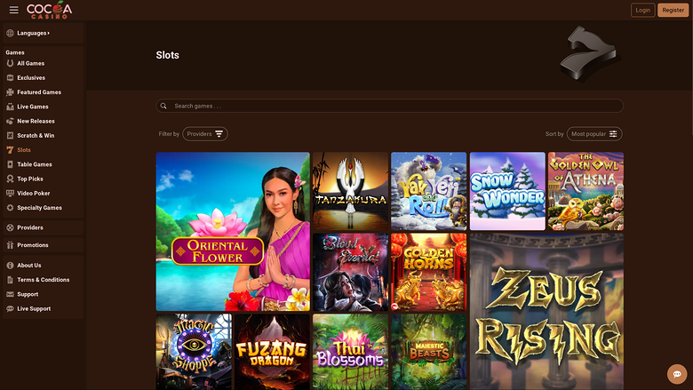 Cocoa Casino — Games lobby