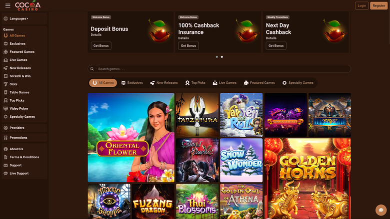 Cocoa Casino — Homepage