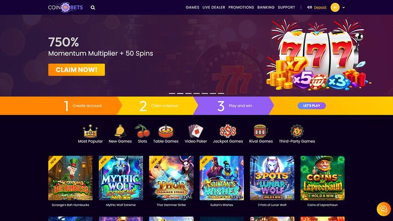 Coinbets777 Casino — Homepage