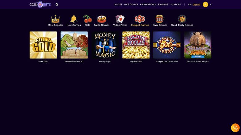 Coinbets777 Casino — Jackpot games