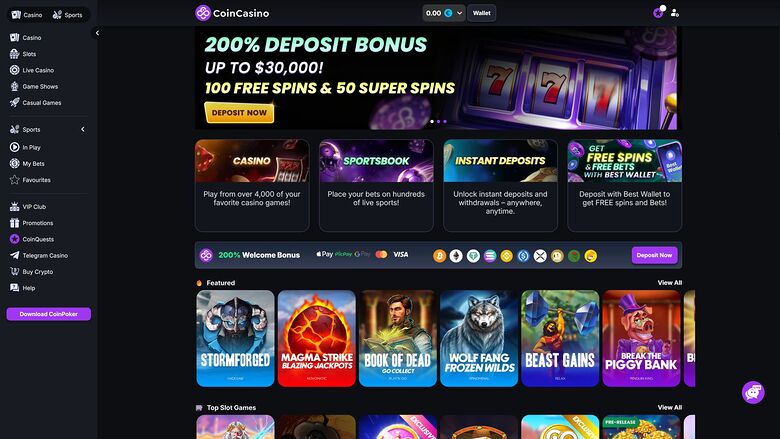 CoinCasino — Homepage
