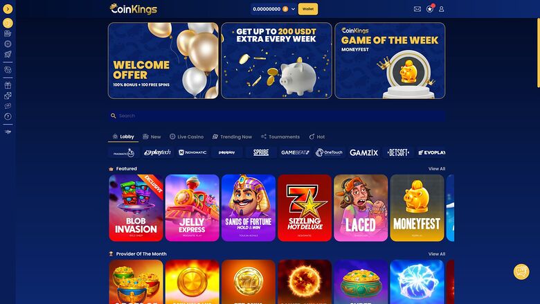 CoinKings Casino — Games by studio