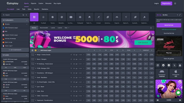 Coinplay Casino — Sportsbook