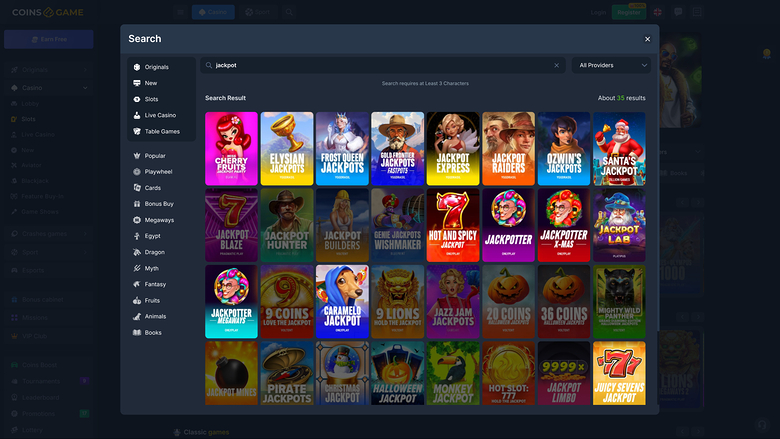 Coins Game Casino — Jackpot games