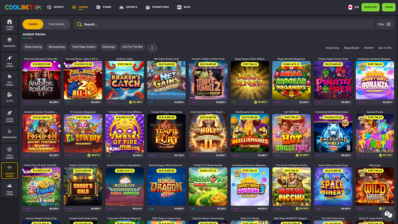 Coolbet — Jackpot games