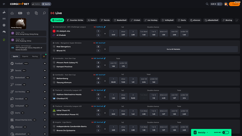 Corgibet Casino — Sportsbook