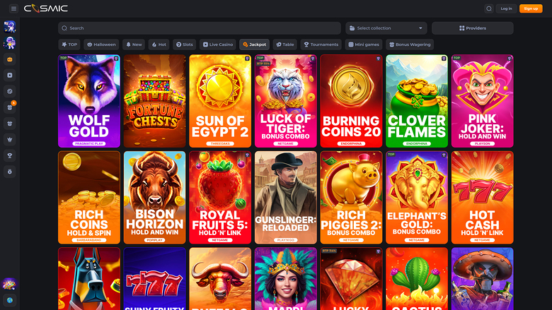 CosmicSlot Casino — Jackpot games