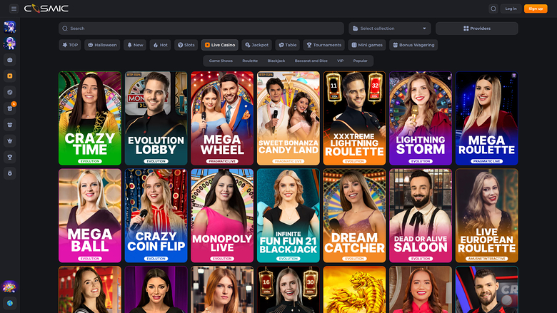CosmicSlot Casino — Live dealer lobby