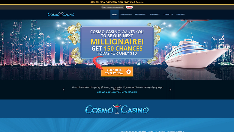 Cosmo Casino — Homepage