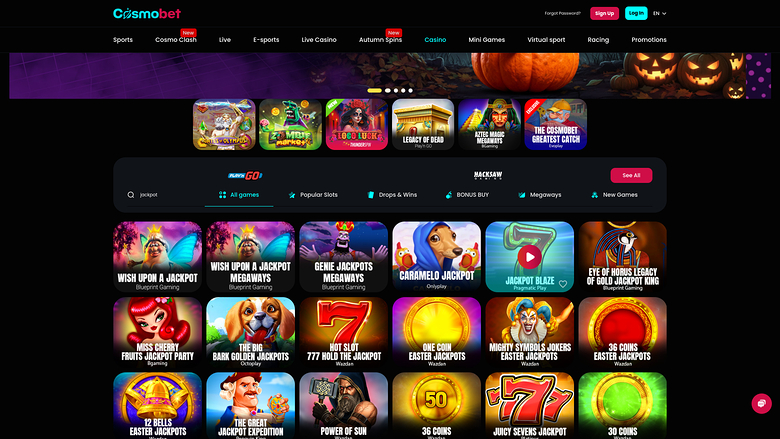 Cosmobet — Jackpot games