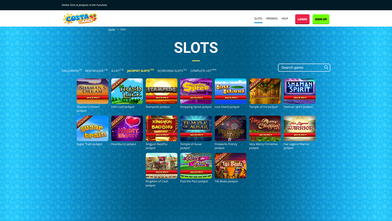 Costa Games Casino — Jackpot games