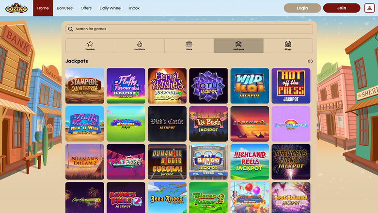 Cozino Casino — Jackpot games