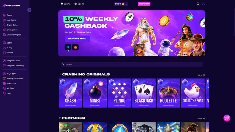 Crashino — Homepage