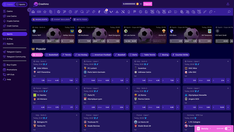 Crashino — Sportsbook