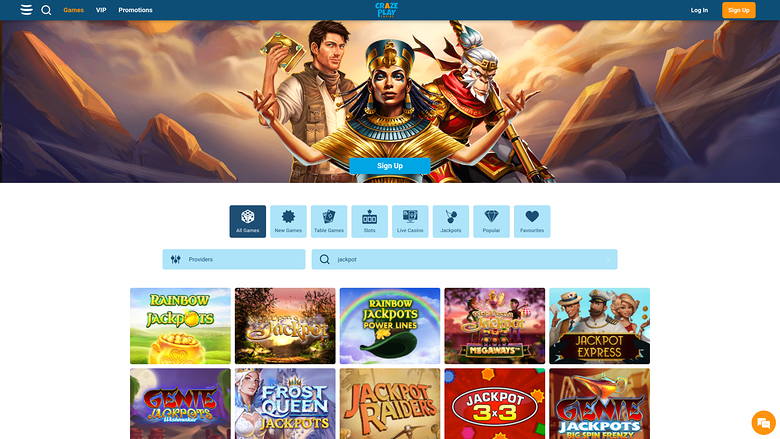 Craze Play Casino — Jackpot games