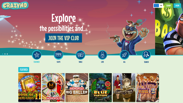 Crazyno Casino — Homepage