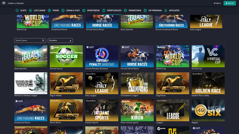 Cristal Poker Casino — Sportsbook