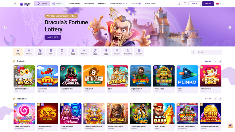 Crown Slots Casino — Homepage