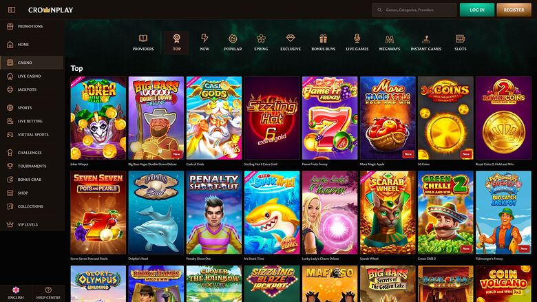 CrownPlay Casino — Games lobby