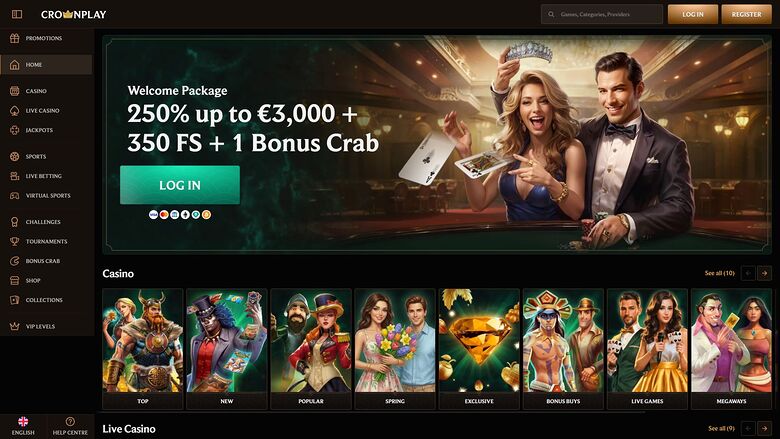 CrownPlay Casino — Homepage