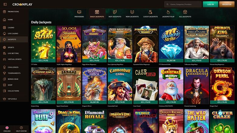 CrownPlay Casino — Jackpot games