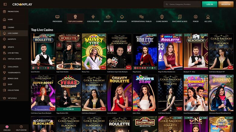 CrownPlay Casino — Live dealer lobby
