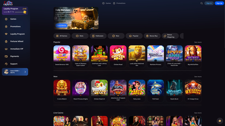 Crusino Casino — Homepage