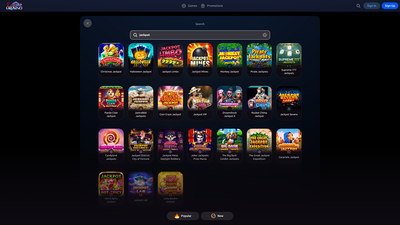 Crusino Casino — Jackpot games