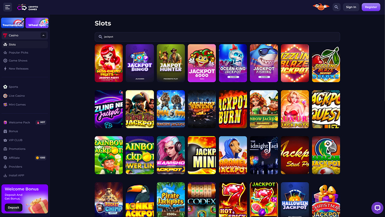 Crypto Games — Jackpot games