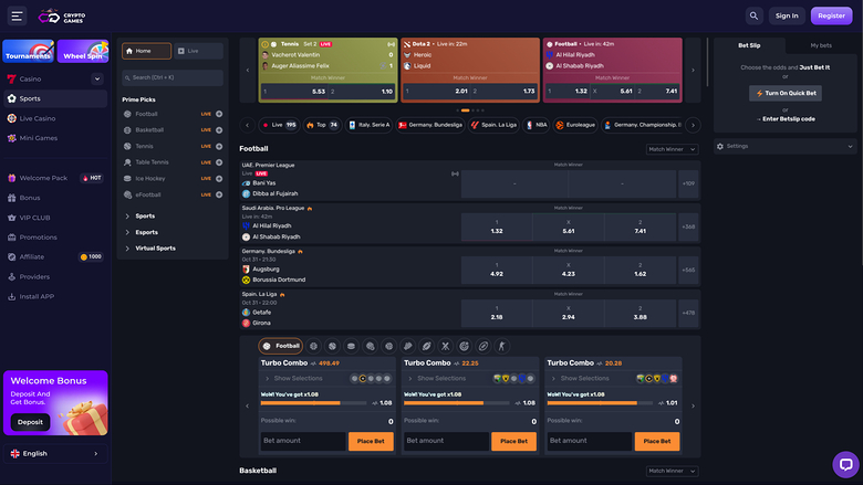 Crypto Games — Sportsbook