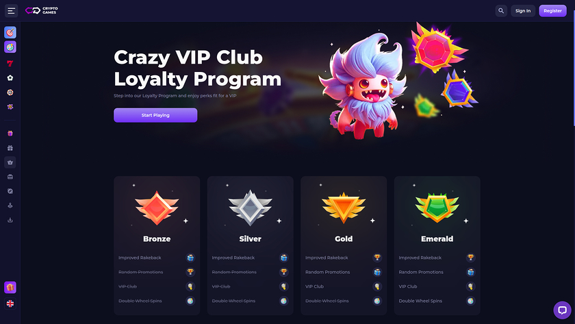 Crypto Games — Games lobby