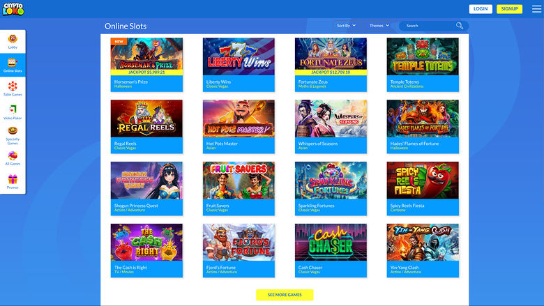 Crypto Loko Casino — Games lobby