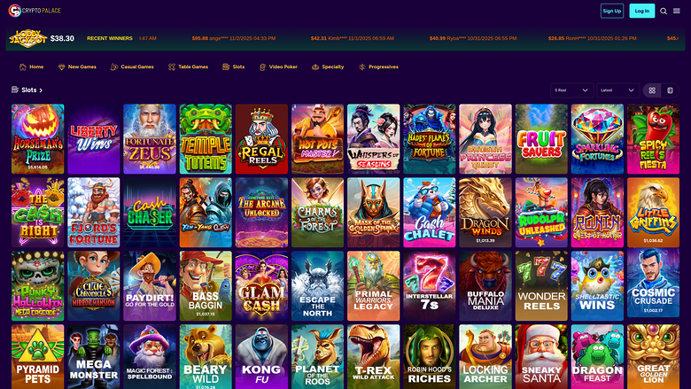 Crypto Palace Casino — Games lobby