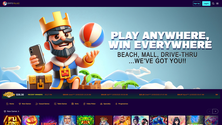 Crypto Palace Casino — Homepage