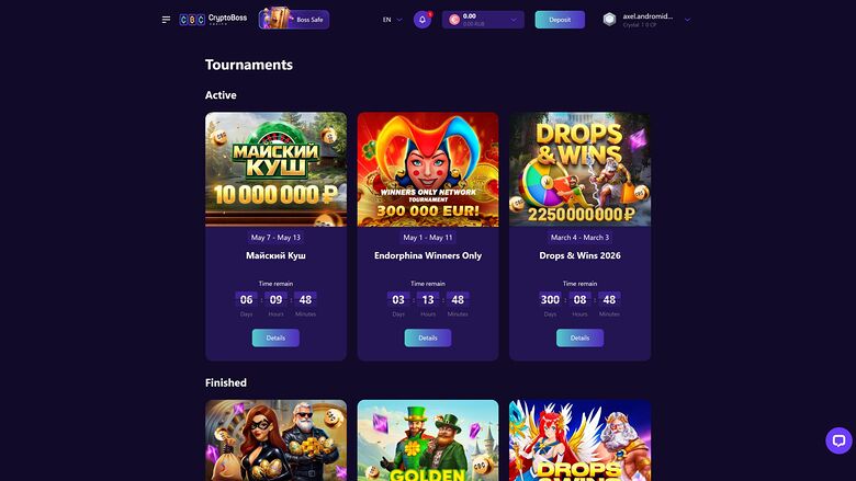 CryptoBoss Casino — Tournaments
