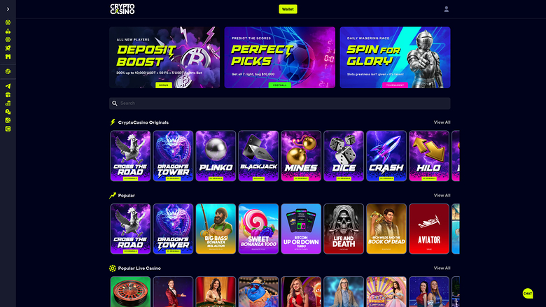 CryptoCasino.com — Homepage