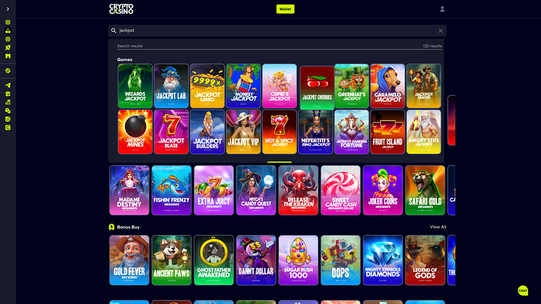 CryptoCasino.com — Jackpot games