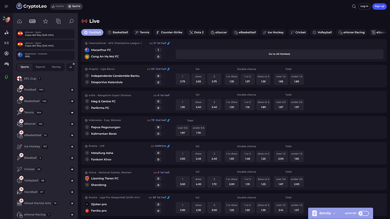 CryptoLeo Casino — Sportsbook