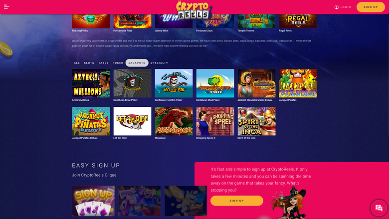 CryptoReels — Jackpot games