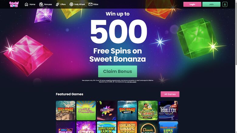 Crystal Slots — Homepage