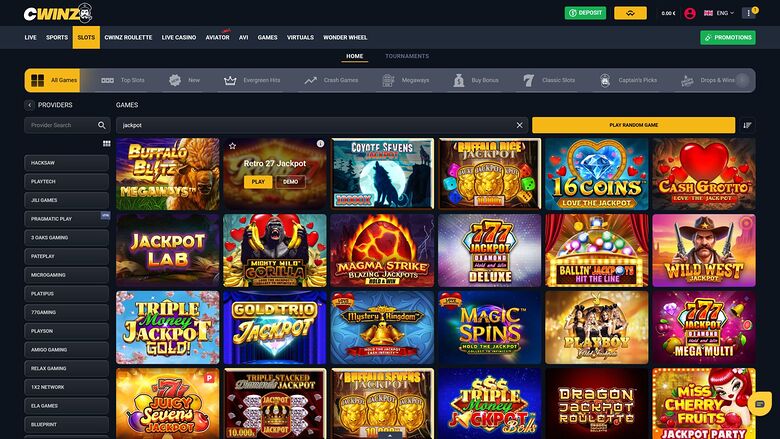 Cwinz — Jackpot games