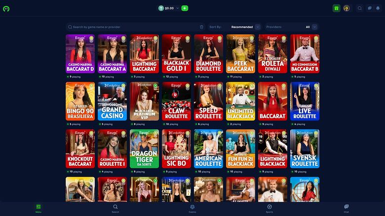 Cybet Casino — Live dealer lobby