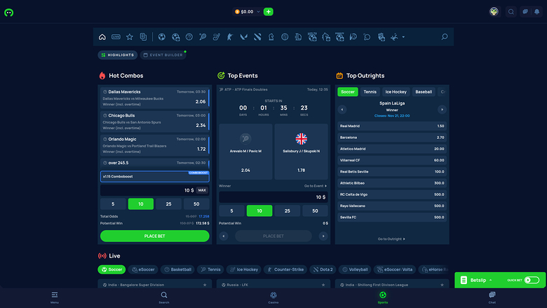 Cybet Casino — Sportsbook